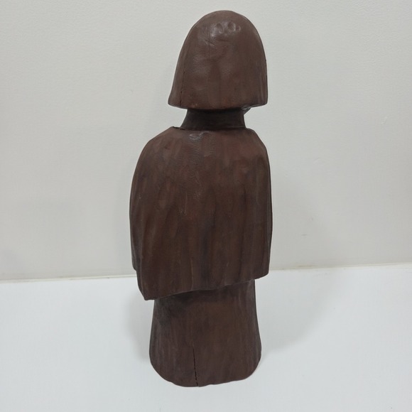 Vintage 1974 Prabuty Wood Sculpture Unique Odd (Nuns Or Religious?) - Picture 8 of 11